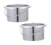 Mikikit Recipiente per Sciogliere la Cera Non Stick 2 Pezzi per Macchina per Ceretta, Pentolino in Alluminio per Rimozione dei Peli, Facile da Pulire e Adatto a Riscaldatori di Cera