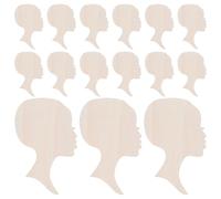 Mikikit Ritagli Di Volto Di Donna Africana in Legno 12 Pezzi Per Decorazioni Fai Da Te Creativo Per Artigianato e Pittura, Supporto Per Attività Artistiche e Decorazioni Da Parete