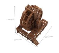 Mikikit Ruota Idraulica Bonsai Acquario Decorazione con Flusso d'Acqua Decorazione per Acquario Ruota Idraulica io con Movimento dell'Acqua Mini a