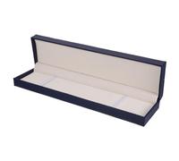 Mikikit Scatola Orologi e PU Organizer Rettangolare con Scomparti Rimovibili Custodia Protettiva per Blu Esterno e Interno Beige per