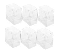 Mikikit Scatola Portagioie Orologi Trasparente Set 6 Pezzi in Plastica Resistente Porta Orologio Compatta per Uso Domestico da Viaggio Espositore per Braccialetti Uomo Donna