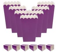 Mikikit Scatole per Popcorn Resistenti al Grasso 250g 50 Pezzi in Cartone Bianco Design Semplice e Raffinato per Buffet di Dolci e Feste