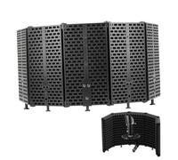 Mikikit Scherma Di Isolamento Per Microfono Schermo Per Microfono Pieghevole Schermo Di Isolamento Per Registrazione in Studio Attrezzatura Da Studio