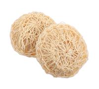 Mikikit Scrubber Doccia Biologico in Sisal 2 Pezzi 10x10 Cm Palla Da Bagno Esfoliante Per Corpo Massaggio Bagno Per Uso Domestico