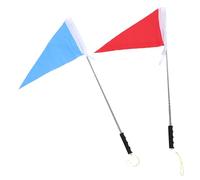 Mikikit Set 2 Aste Telescopiche in Acciaio Inossidabile per Guide Turistiche e Studenti, Leggere e Compatte per Attività Outdoor e Campeggio, Bandierine per Escursioni Scolastiche