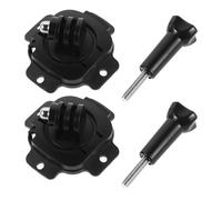 Mikikit Set 2 Basi Adesive Rotanti 360° per Supporto Telecamera da Casco, Adatto per Sci, Snowboard e Sport Acquatici, Facile da Montare e Smontare senza Attrezzi