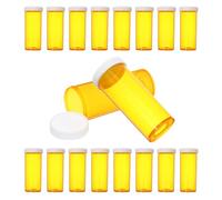 Mikikit Set 24 Flaconi Vuoti per Pillole in Plastica Trasparente con Tappi a di Contenitori per Medicinali Portatili Impermeabili per Viaggi e Organizzazione Farmaci Quotidiana