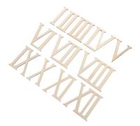 Mikikit Set 24 Pezzi Numeri Romani in Legno Naturale, Superficie Liscia, Adatti per Pittura e Progetti Fai da Te Creativi
