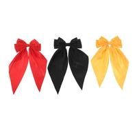 Mikikit Set 3 Fermagli per Chioma Grande Fiocco in Raso e Metallo, Eleganti e Confortevoli, per Uso Quotidiano e Passeggiate di Piacere
