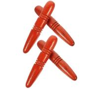 Mikikit Set 4 Pezzi Bastoncini in Legno Marrone per Massaggi Piedi e Mani, Strumenti Lisci e Rotondi per Agopunti, Uso Confortevole per Rilassamento e Salute