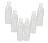 Mikikit Set 6 Bottiglie Da Viaggio 250ml Coperchio a Pressione, Contenitori Vuoti Per Cosmetici e Distributori Di Shampoo Portatili Per Viaggi e Uso Esterno, Trasparenti e Ricaricabili