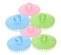 Mikikit Set 6 Pezzi Spazzola per Shampoo per Massaggio del Capelluto in Pp, Stimola Punti di Pressione e Pulizia Profonda, per Uso Adulto e Saloni