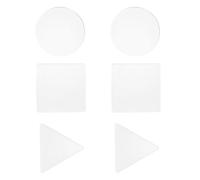 Mikikit Set 6 Piastre in Gel per Stampa Riutilizzabili in Silicone per Scrapbooking e Arti Creative Forme Triangolo, Cerchio e Quadrato, per Laboratori ed Esposizioni