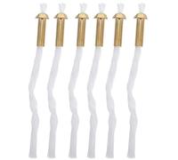 Mikikit Set 6 Stoppini in Cotone con Porta Stoppino in Lega per Lampade a Olio e Cherosene Sostituzione Stoppini per Bruciatori per Ambienti Sacri Uso Domestico e Cerimonie Religiose