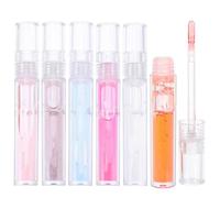 Mikikit Set 6pezzi Lucidalabbra Glitterato e Idratante per Donne e Ragazze, Lucentezza Naturale Effetto Jelly Facile da Trasportare per Ogni Stagione