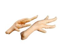 Mikikit Set da 2 Pezzi di Zampe di Pollo Finte in PVC Resistente Grandi per Decorazione Alimentare Accessorio Scenografico per Esposizioni e Giochi di Finzione in Cucina