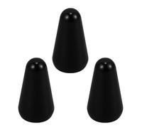 Mikikit Set da 3 Manopole Metalliche per Interruttore Chitarra Elettrica, Tappi a Levetta in Ottone Nero, Accessori di Ricambio per Parti di Chitarra Innesto a Croce, Facili da Installare