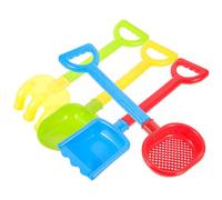 Mikikit Set da 4 Pale per Sabbia in Plastica Colorate per Bambini, Utensili da Spiaggia per Scavare e Giocare nel Giardino o Cortile, Promuovendo la Coordinazione Motoria Colore Casuale
