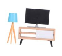 Mikikit Set Di 3 Accessori Per Casa Delle Bambole Accessorio Per Il Tempo Libero Stanza In Miniatura Per Di Finzione Mobiletto Lampada Decorazione Scena Mobili Ruolo