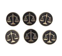 Mikikit Set di 6 Spille da Bavero in Metallo Scala della Giustizia, Eleganti e Leggere, Perfette per Camicie e Cappotti, come Regalo per Avvocati e Studenti di Legge