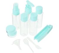 Mikikit Set di Bottiglie Spray da Viaggio Riutilizzabili in Pet e Pp con Pettine, Bottiglie Portatili per Lozione e Crema Viso, per Uso Travel