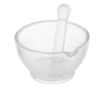 Mikikit Set di Mortaio e Pestello in Vetro da 8oz per Spezie e Polveri, Facile da Pulire e Portatile, per Cucina, Farmacia e Laboratorio Scientifico
