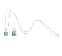Mikikit Set Donna Orecchini e Collana Ciondolo Luminoso al Buio, Piccolo Pendaglio Resistente per Compleanno e Bomboniere, Decorazione Raffinata per Ragazza