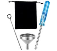 Mikikit Set Mini Imbuto in Metallo Inossidabile per Riempimento Urna Cremazione, Accessori Compatti e Resistenti alla Corrosione, Kit Facile da Usare per Gioielli e Urne per Ceneri