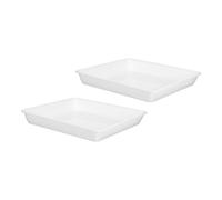 Mikikit Sottovaso per Piante Vassoio Plastica per Fioriere 2 Pezzi 30 Cm Resistente Intemperie Adatto per Esterni Raccoglitore d'Acqua per Vasi da