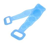 Mikikit Spazzola Doccia in Silicone Esfoliante Per Bagno Striscia Tirante e Design Doppio Lato Setole Rade e Fini Per Rimuovere Cellule Morte e Aumentare Corpo