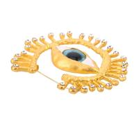 Mikikit Spilla con Scritta e Malocchio Portafortuna con Ciondolo Strass per Donna Accessori per Feste Zaino Cardigan Sciarpa Abbigliamento