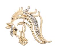 Mikikit Spilla Forma di Cavallo Strass Spilla Artistica Forma di Cavallo dello Zodiaco Cinese Gioielli per Accessori