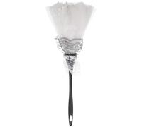 Mikikit Spolverino Bianco con Pizzo Delicato per Cosplay Strega e Feste a Tema, Accessorio Costume Versatile e Facile da Maneggiare in Plastica