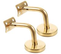 Mikikit Staffa Supporto per Corrimano Scale in Acciaio Inox 2 Pezzi, Accessorio Curvo per Passamano da Parete, per Balaustre di Scale Interne