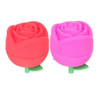 Mikikit Stampo di Ghiaccio in Silicone a Forma di Rosa, 2 Pezzi, Resistente e Facile da Trasportare, per Cocktail e Scenari Decorativi