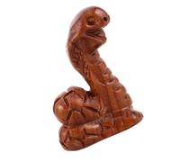 Mikikit Statuetta Di Serpente in Legno Intagliata A Mano Scultura in Miniatura Del Serpente Dellanno Cinese Ornamento Decorativo Per La Casa