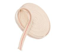 Mikikit Stoppino in Cotone Piatto 13 CM X 5 M per Lanterne e Lampade a Olio Ricambio per Torce da Giardino e Candele Fai da Te Combustione Stabile e Resistente al Calore per