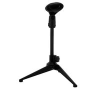 Mikikit Supporto Microfono da Tavolo da 21 a 27,5 Cm Facile da Installare Nero con Clip in Plastica Treppiede Portatile Regolabile Compatibile con Microfoni da 30 a 40 Mm