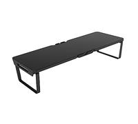 Mikikit Supporto per Monitor Montante Regolabile Sollevatore Titolare Computer - Staffa Monitor - Staffa PC espositore ripiano Elevato dello Schermo Lega di Alluminio Black