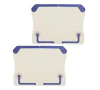 Mikikit Supporto per Spartiti Musicali da Scrivania Pieghevole Leggio Portatile in Plastica Bianca Custodia Set da 2 Pezzi per Pianoforte Chitarra e Lettura di Libri Accessorio