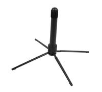 Mikikit Supporto per Strumento Musicale Pieghevole Quattro Gambe Portatile per Flauto e Clarinetto Sostegno Stabile e Resistente Nero