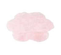 Mikikit Tappeto Fluffy Forma Fiore Rosa Pastello per Camera da Tappeto Peloso per Al Isolante Dal Freddo per Nordic e Boho