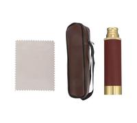Mikikit Telescopio Pirata Retrò 25x30 Monoculare Leggero e Portatile Prisma Bak4 e Custodia in Cuoio, per Attività Outdoor e Campeggio