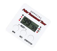 Mikikit Temporizzatore Timer Elettronico del Poker in Plastica Bianca Compatto Design Pratico ed Elegante da 99 Minuti e 59 Secondi per Feste e Partite