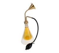 Mikikit Tester di Fragranze Flacone in Vetro Doppia Parete e Ottone, Pompa Lunga, Dispositivo per Campionamento di Oli Essenziali, per Aromaterapia e Diffusore in Ambienti Colore Casuale