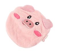 Mikikit Tovagliolo per Viso in Pile di Corallo Asciugamano Caldo per Viso Impacco da Spa Riutilizzabile per Pulizia dei Pori Design Forma di Maialino da Cartone Animato Utile per Donne