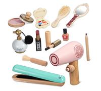 Mikikit Trucco Bambina Legno Kit Giochi Salone Bellezza Make Up per Sicuro e Durevole Regalo per Bambine Anni