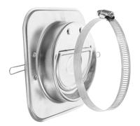 Mikikit Valvola Non Ritorno in Inox per Cappa Cucina Antivento e Antiritorno Installazione Facile e Sigillatura per Evacuazione Fumi Efficiente