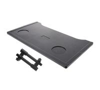 Mikikit Vassoio Antiscivolo per Sedia a Rotelle Nero in Plastica e Acciaio Inox, Accessorio Resistente per Tavolino da Carrozzina Adatto a Scrivere e Giocare al Computer