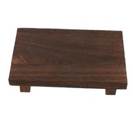 Mikikit Vassoio Espositivo in Legno Massello Alzata Per Decorazioni Domestiche Vassoio in Legno Per Bagno Espositore Multifunzionale Per Saponi e Cosmetici Design Elegante e Minimalista